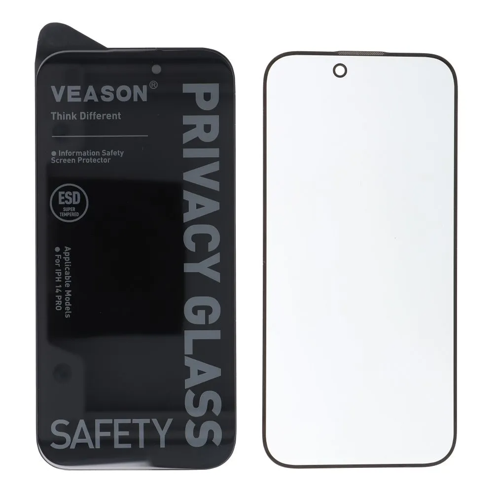 Veason Privacy Screen Protector for Apple iPhone 17 Pro, Tempered Glass, Full Glue, 6D
