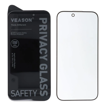 Veason Privacy Screen Protector for Apple iPhone 16 Pro Max, Tempered Glass, Full Glue, 6D