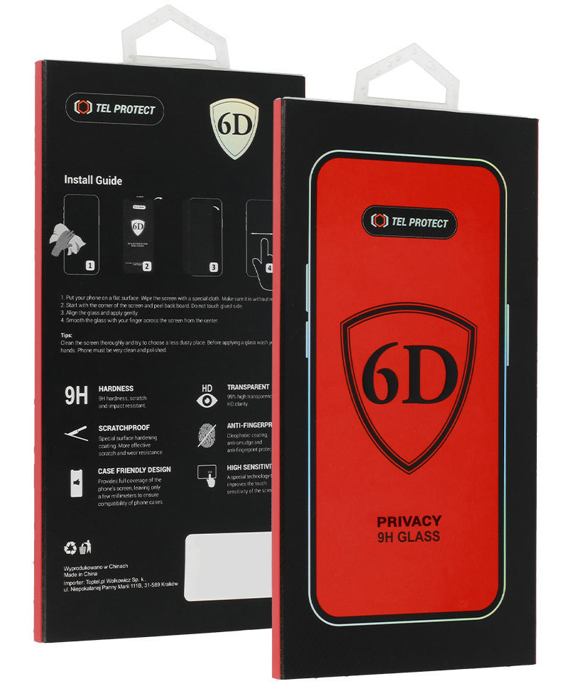 OEM Privacy Screen Protector for Apple iPhone 18 Pro Max, Tempered Glass, Full Glue, 6D, Black