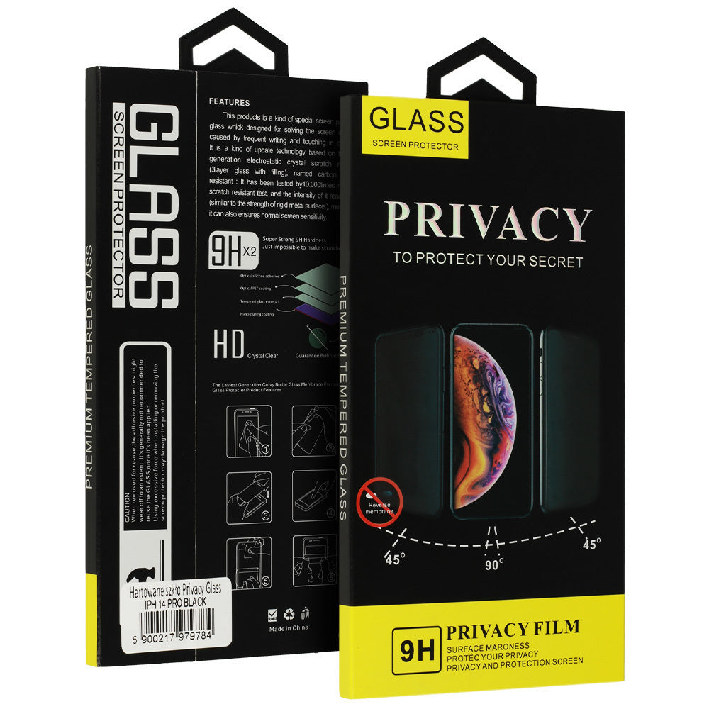 OEM Privacy Screen Protector Film for Apple iPhone 18 Pro Max, Tempered Glass, Full Glue, Black