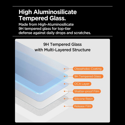 Spigen GlastR Align Master Slim Screen Protector for Apple iPhone 17 Pro Max, Tempered Glass, Full Glue, Set of 3 Pieces