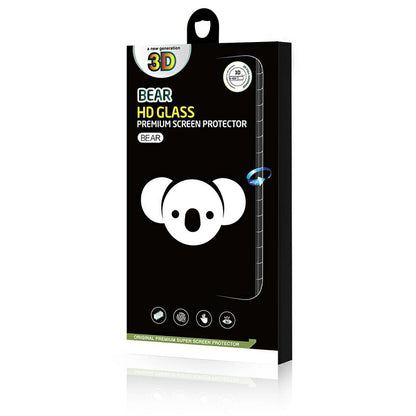 Bear HD Screen Protector for Apple iPhone 16, Tempered Glass, Full Glue, Black