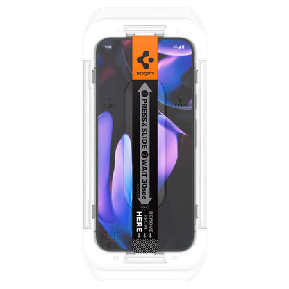 Spigen GlastR EZ FIT Privacy Screen Protector for Google Pixel 9 / 9 Pro, Tempered Glass, Full Glue, Set of 2 pieces AGL09312