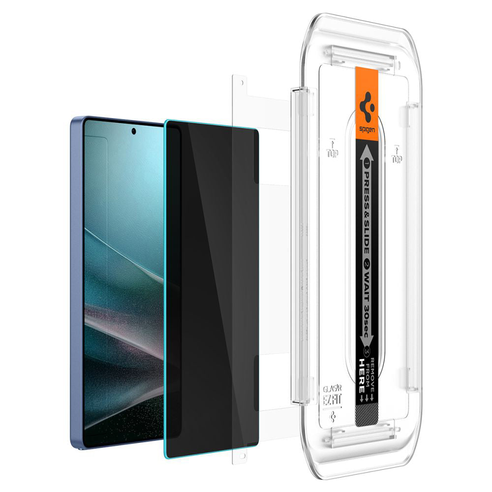 Spigen GlastR EZ FIT HD Privacy Screen Protector for Samsung Galaxy S25 Ultra S938, Tempered Glass, Full Glue, Set of 2 pieces AGL09335