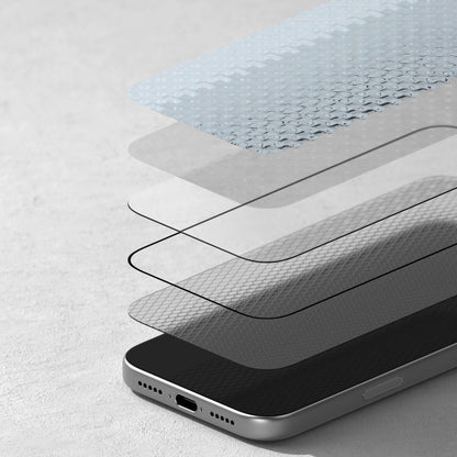 Ringke Easy Slide AR Screen Protector for Apple iPhone 17 Pro, Tempered Glass, Full Glue, 2.5D, Black