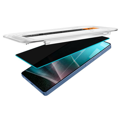 Spigen GlastR EZ FIT HD Privacy Screen Protector for Samsung Galaxy S25 Ultra S938, Tempered Glass, Full Glue, Set of 2 pieces AGL09335