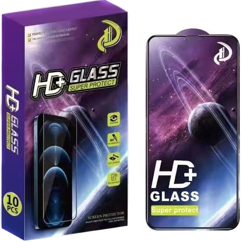 OEM Screen Protector for Samsung Galaxy A35 5G A356, Tempered Glass, Full Glue, Set of 10 pieces, 9D, Black