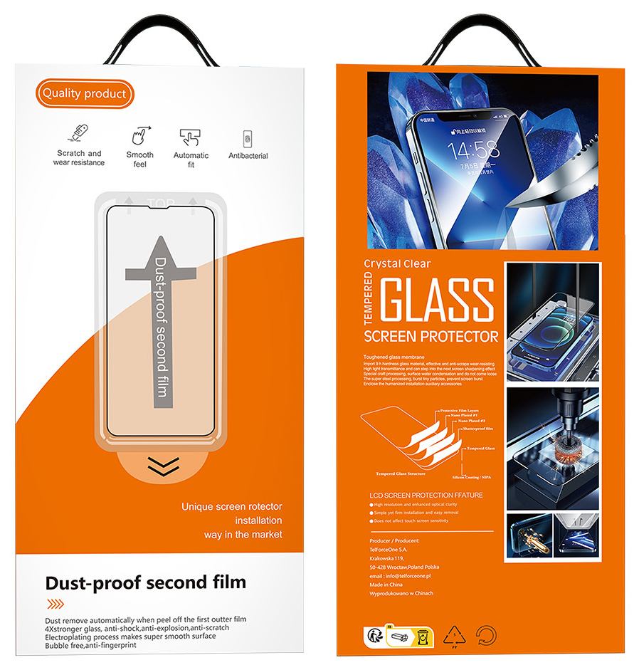 OEM Dust Free Easy Fit Screen Protector for Apple iPhone 16 Pro Max, Tempered Glass, Full Glue, Black