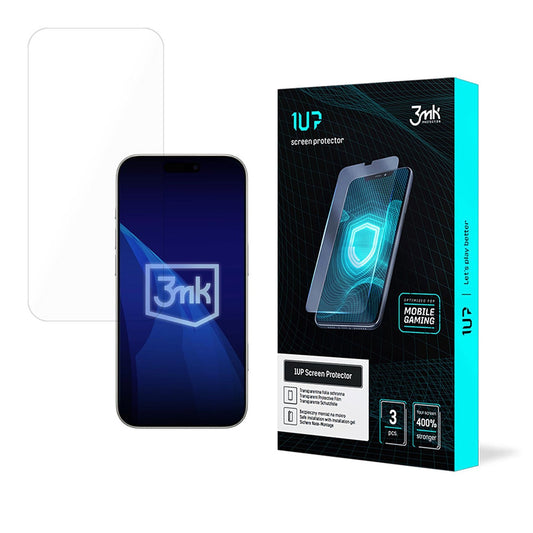 3MK 1UP Screen Protector for Apple iPhone 17 Pro Max, Tempered Glass, Full Glue, Set of 3 Pieces