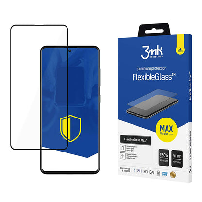 3MK FlexibleGlass Max Screen Protector for Samsung Galaxy A52s 5G A528 / A52 5G A526 / A52 A525, Flexible Glass, Full Glue, Black