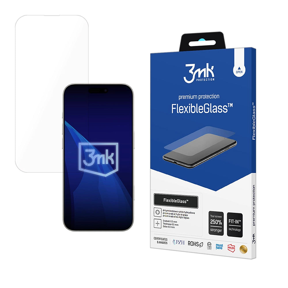 Screen Protection Film 3MK FlexibleGlass for Apple iPhone 17 Pro, Flexible Glass, Full Glue