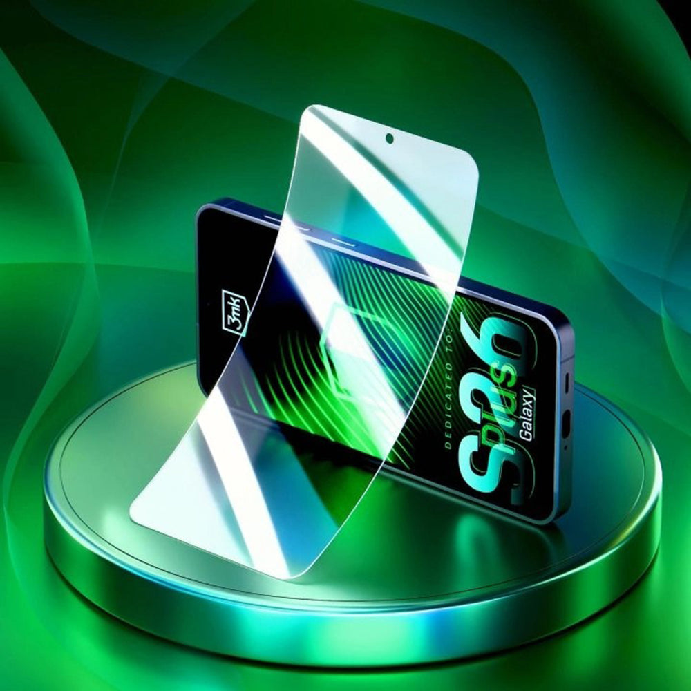 3MK FlexibleGlass Screen Protector for Samsung Galaxy S26 Plus, Flexible Glass, Full Glue, Transparent