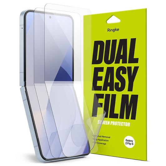 Ringke Dual Easy Interior Screen Protector for Samsung Galaxy Z Flip6 F741, Plastic, Set of 2 Pieces