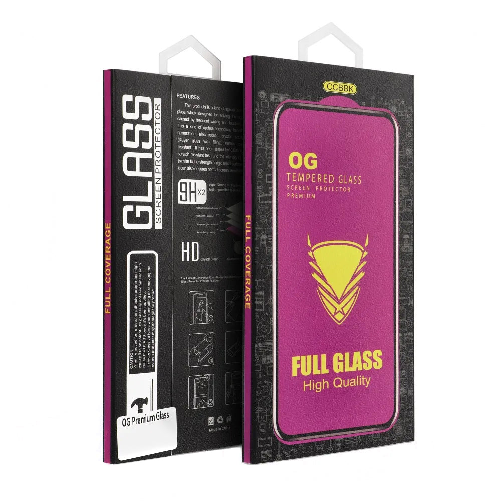 OEM OG Premium Screen Protector for Apple iPhone 17 Pro, Tempered Glass, Full Glue, Black