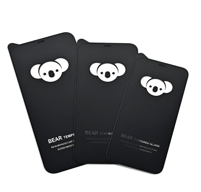 Bear HD Screen Protector Film for Apple iPhone 14 Pro, Tempered Glass, Full Glue, Black