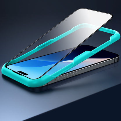 ESR Screen Protector for Apple iPhone 16 / 15, Tempered Glass, Full Glue, Set of 2 pieces, Black