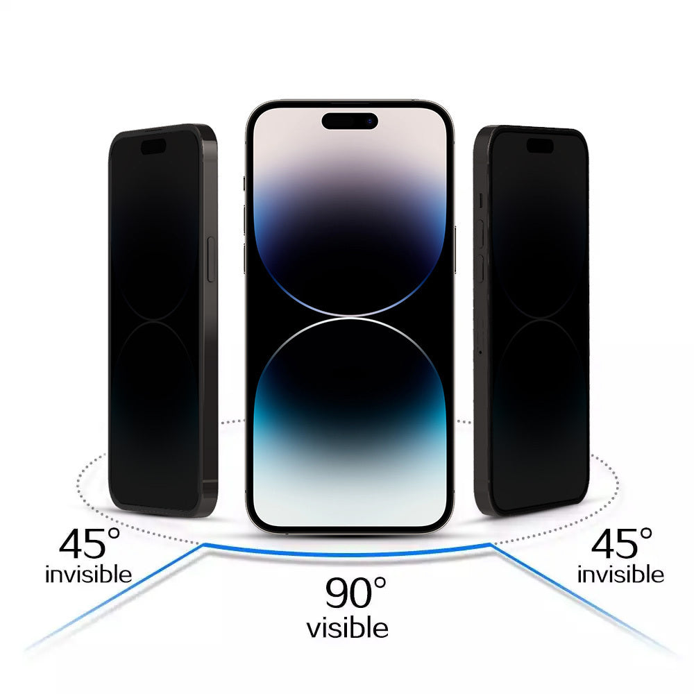 Tel Protect 10X Plus Titanium Privacy Screen Protector for Apple iPhone 17 Pro, Tempered Glass, Full Glue