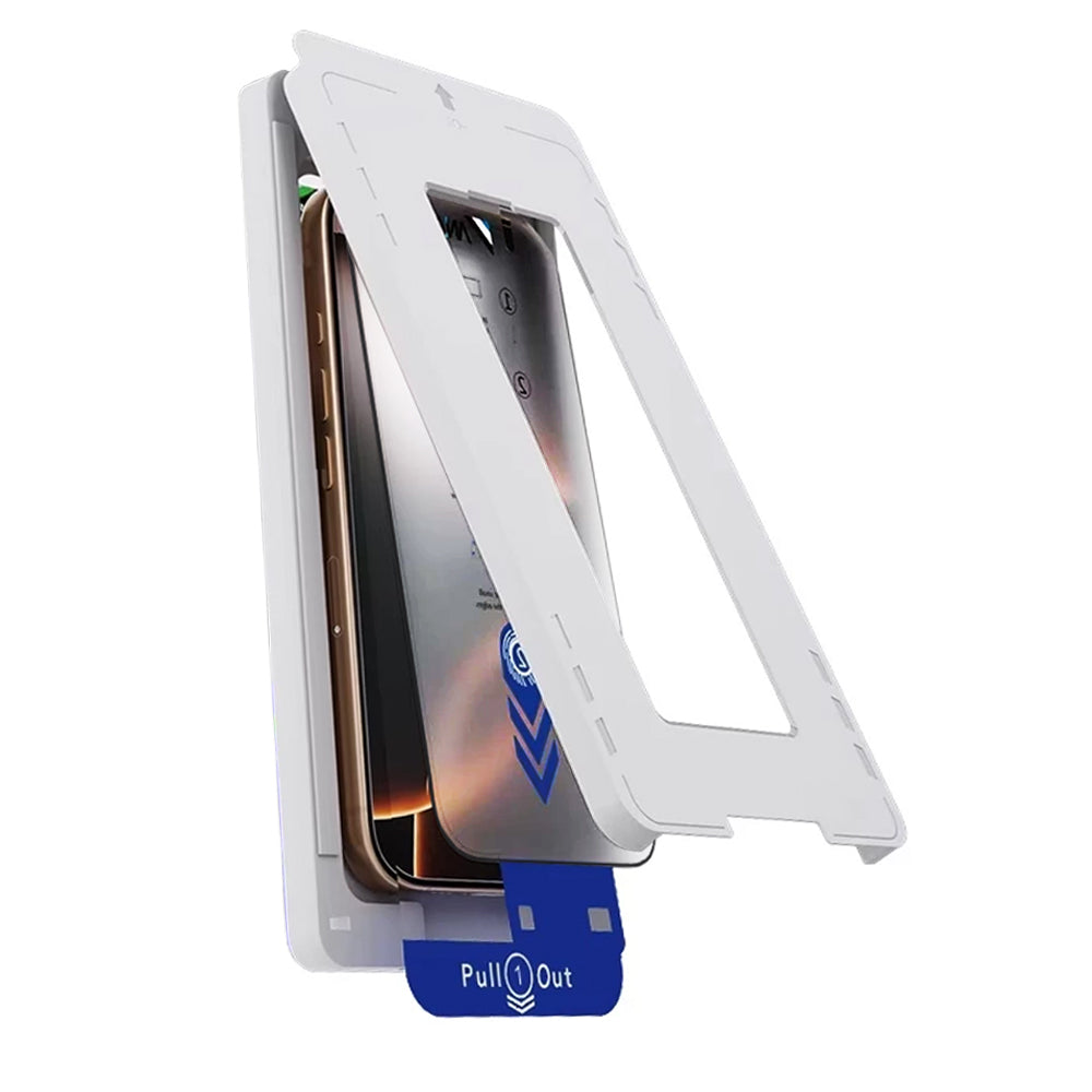 Anank 2X Reinforced Screen Protector for Apple iPhone 15 Pro, Tempered Glass, Full Glue, 2.5D, Black