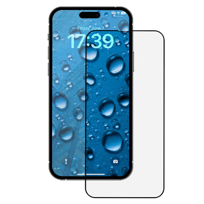 Anank 3X Reinforced Screen Protector for Apple iPhone 15, Tempered Glass, Full Glue, 2.5D, Black