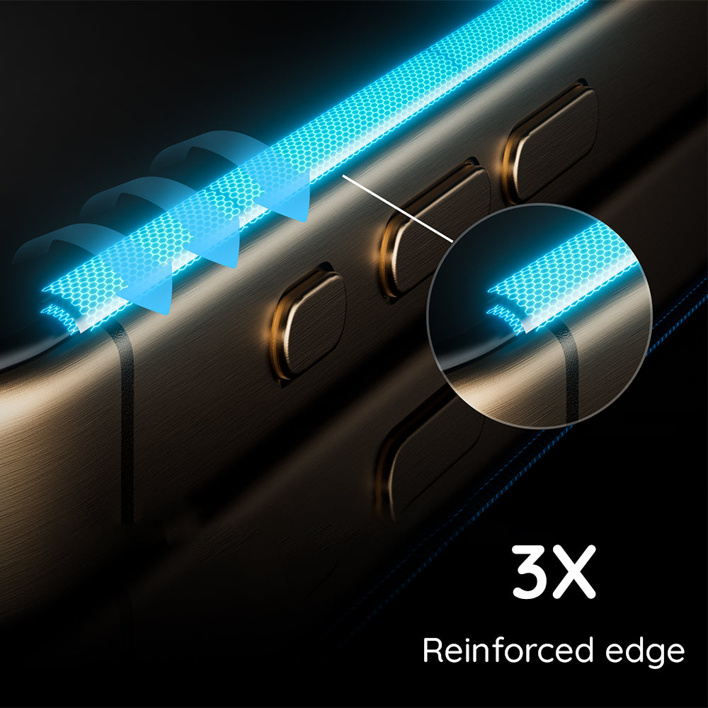 Anank 3X Reinforced Screen Protector for Apple iPhone 15, Tempered Glass, Full Glue, 2.5D, Black