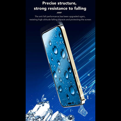 Anank 3X Reinforced Screen Protector Film for Apple iPhone 17e / 16e / 14 / 13 Pro, Tempered Glass, Full Glue, 2.5D, Black