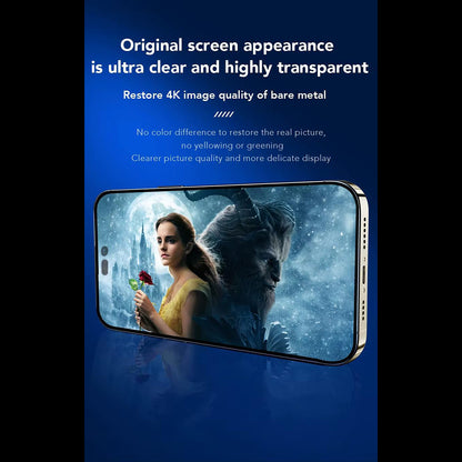 Anank 3X Reinforced Screen Protector Film for Apple iPhone 17e / 16e / 14 / 13 Pro, Tempered Glass, Full Glue, 2.5D, Black