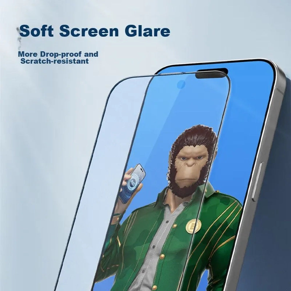 Blueo Anti-Glare Screen Protector Film for Apple iPhone 11 Pro Max / XS Max, Tempered Glass, Full Glue, Black