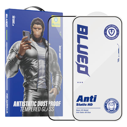 Blueo Anti-Static HD Screen Protector Film for Apple iPhone 11 / XR, Tempered Glass, Full Glue, Black