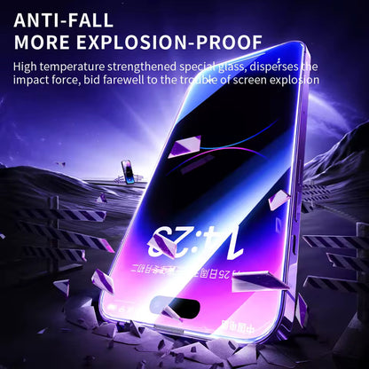 Blueo Anti-Static HD Screen Protector Film for Apple iPhone 12 Pro Max, Tempered Glass, Full Glue, Black