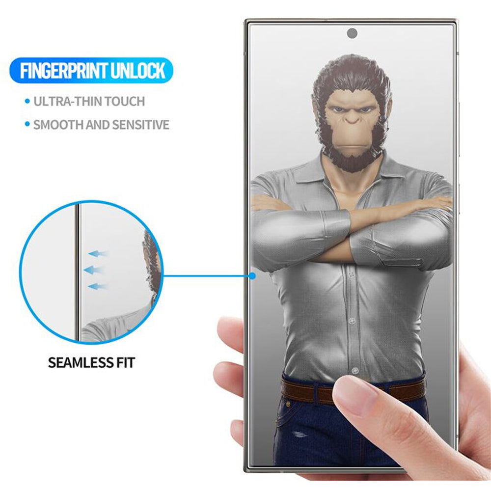 Blueo HD Screen Protector Film for Apple iPhone 16 Pro, Tempered Glass, Full Glue, 3D, Black