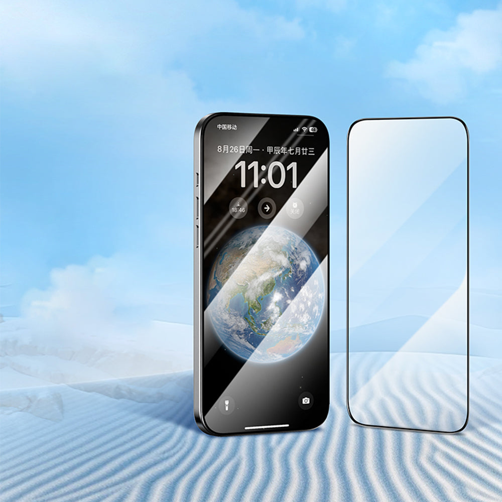Blueo Silk HD Screen Protector Film for Apple iPhone XR, Tempered Glass, Full Glue, Set of 5 Pieces, 2.5D, Black