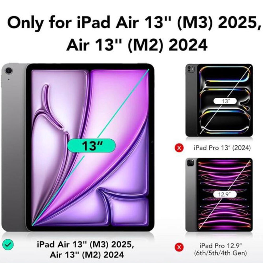 ESR Armorite UltraFit Screen Protector for Apple iPad Air 13 (2026) / Pro 13 (2025), Tempered Glass, Full Glue, Set of 2 pieces