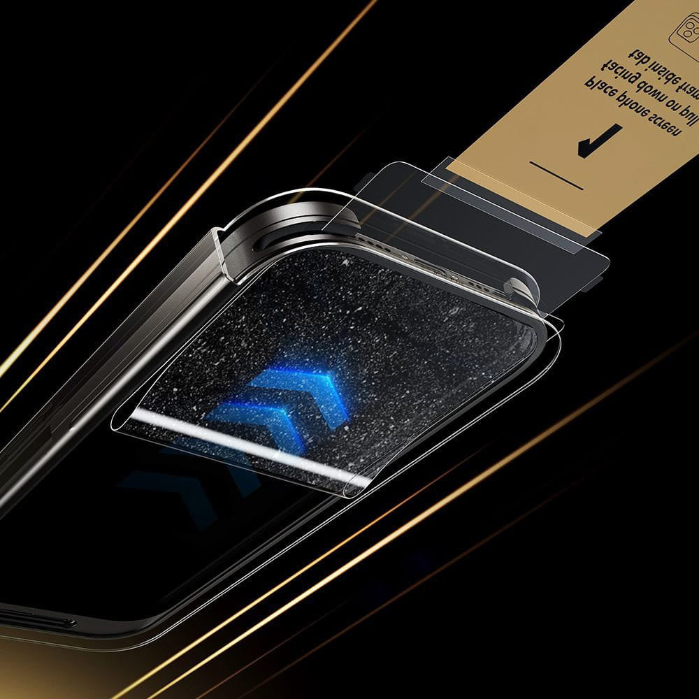 ESR UltraFit Armorite Pro Screen Protector for Apple iPhone 17 Pro Max, Tempered Glass, Full Glue, Black