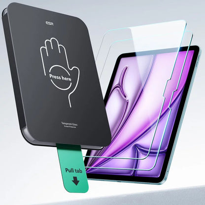 ESR UltraFit Screen Protector for Apple iPad Air 11 (2026) / Air 11 (2025), Tempered Glass, Full Glue, Set of 2 pieces