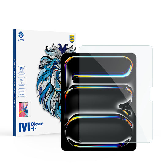 Lito Classic Screen Protector Film for Apple iPad Air 13 (2026) / Pro 13 (2025), Tempered Glass, Full Glue, 2.5D