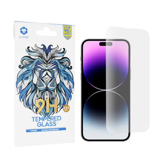 Lito Classic Screen Protector Film for Apple iPhone 14 Pro Max, Tempered Glass, Full Glue, 2.5D