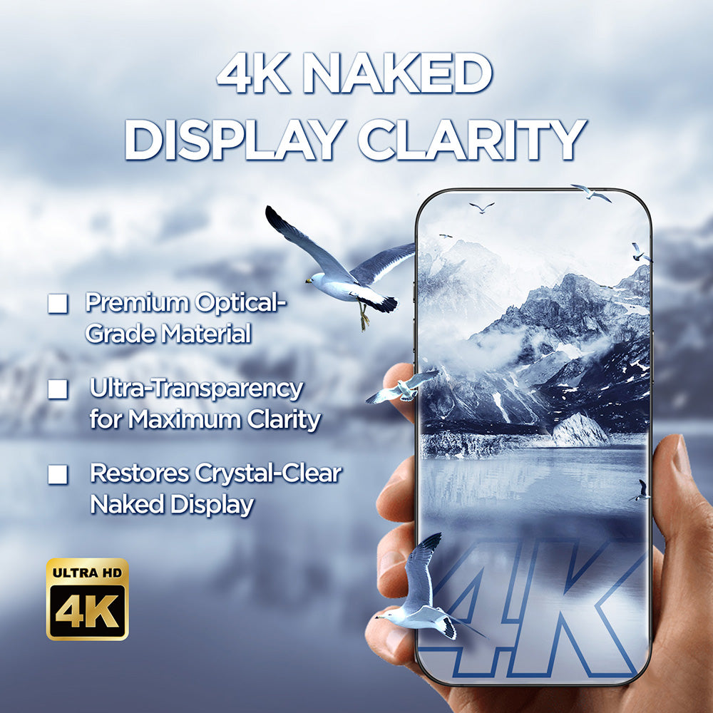 Lito D+ Max 4K Screen Protector for Apple iPhone 17 Air, Tempered Glass, Full Glue, Black