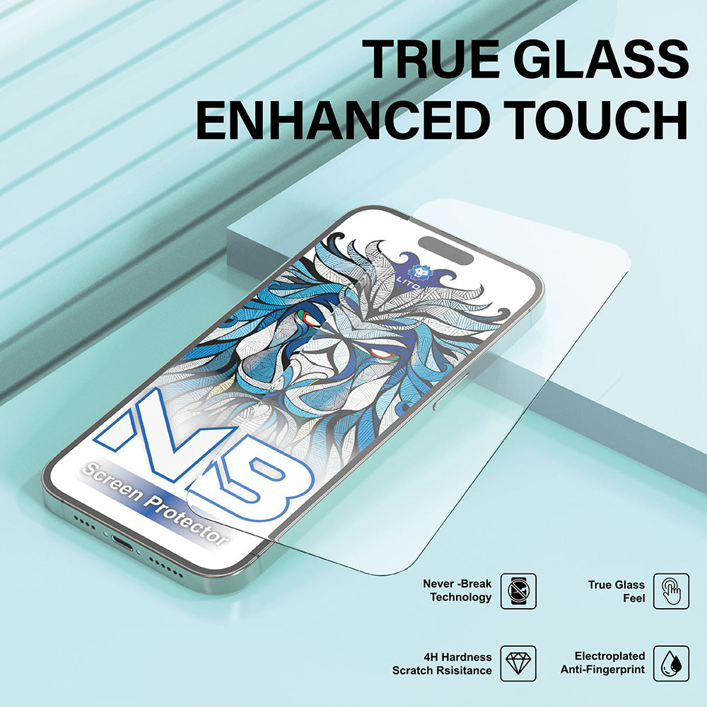 Lito NB Screen Protector for Apple iPhone 17 Pro Max, Tempered Glass, Full Glue, Black