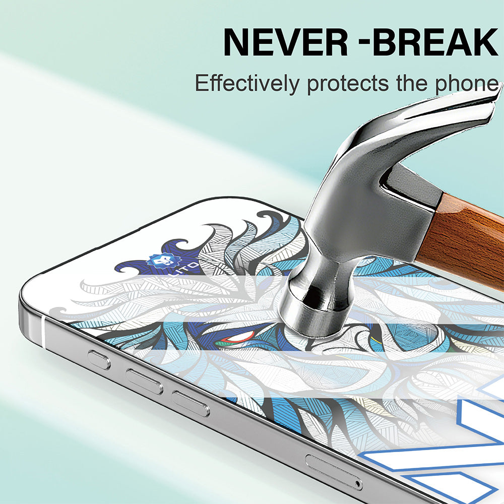 Lito NB Screen Protector for Apple iPhone 17 Pro Max, Tempered Glass, Full Glue, Black