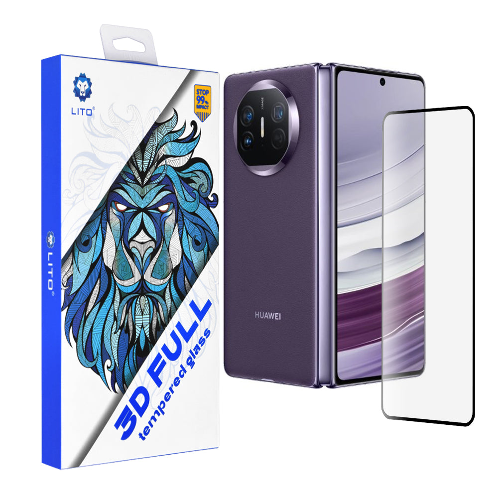 Lito Screen Protector Film for Huawei Mate X5, Tempered Glass, Full Glue, 3D, Black