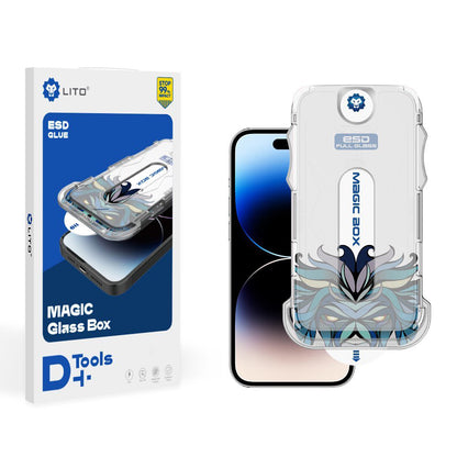 Matte Screen Protector Lito Magic Glass Box D+ Tools for Apple iPhone 16, Tempered Glass, Full Glue