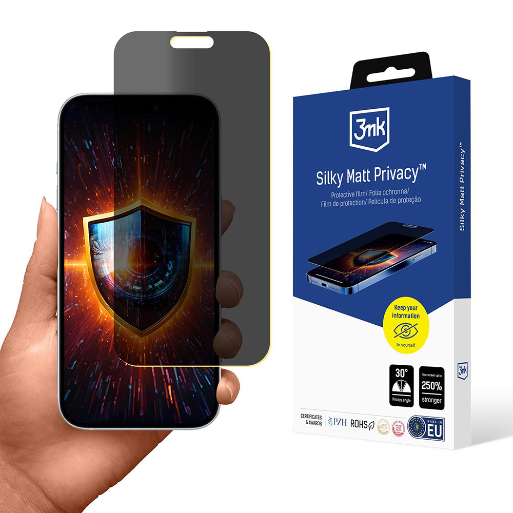 Matte Privacy Screen Protector 3MK Silky for Apple iPhone 17, Plastic