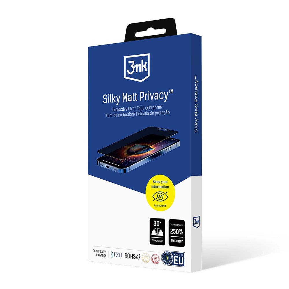 Matte Privacy Screen Protector 3MK Silky for Apple iPhone 17 Pro Max, Plastic