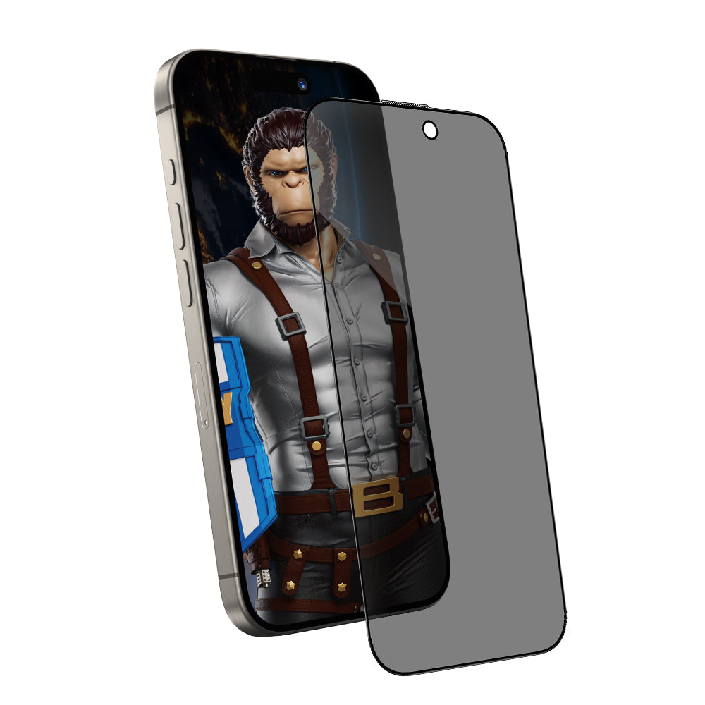 Blueo Anti-Peep Privacy Screen Protector for Apple iPhone 11 Pro Max / XS Max, Tempered Glass, Full Glue