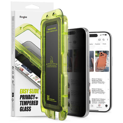 Privacy Screen Protector Ringke Easy Slide for Apple iPhone 18 Pro Max, Tempered Glass, Full Glue, Set of 2 pieces