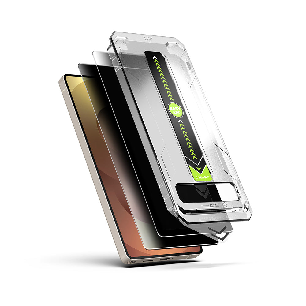 Privacy Screen Protector Techsuit TitanGlass CrystalHD for Samsung Galaxy S26, Tempered Glass, Full Glue, Set of 2 Pieces