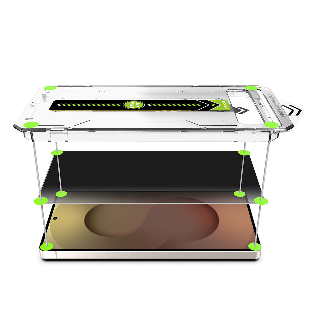 Privacy Screen Protector Techsuit TitanGlass CrystalHD for Samsung Galaxy S26, Tempered Glass, Full Glue, Set of 2 Pieces