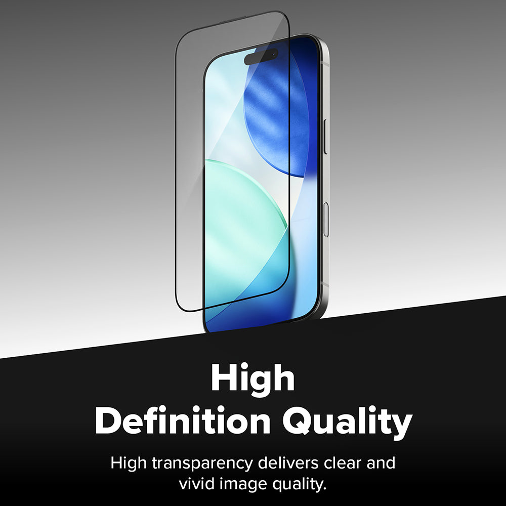 Ringke Easy Slide Screen Protector for Apple iPhone 17 Pro, Tempered Glass, Full Glue, Set of 2 pieces