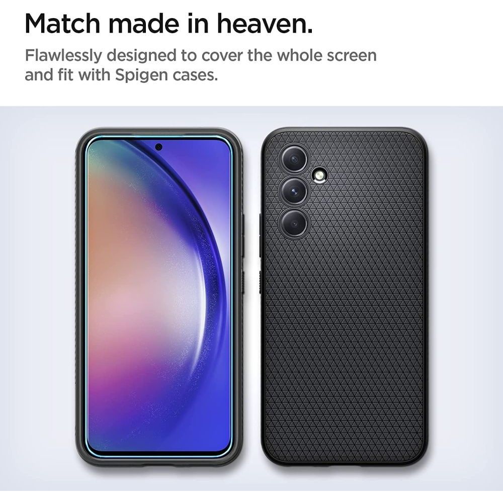 Spigen GlastR Align Master Screen Protector for Samsung Galaxy A54 A546, Tempered Glass, Full Glue, Set of 2 pieces AGL05966