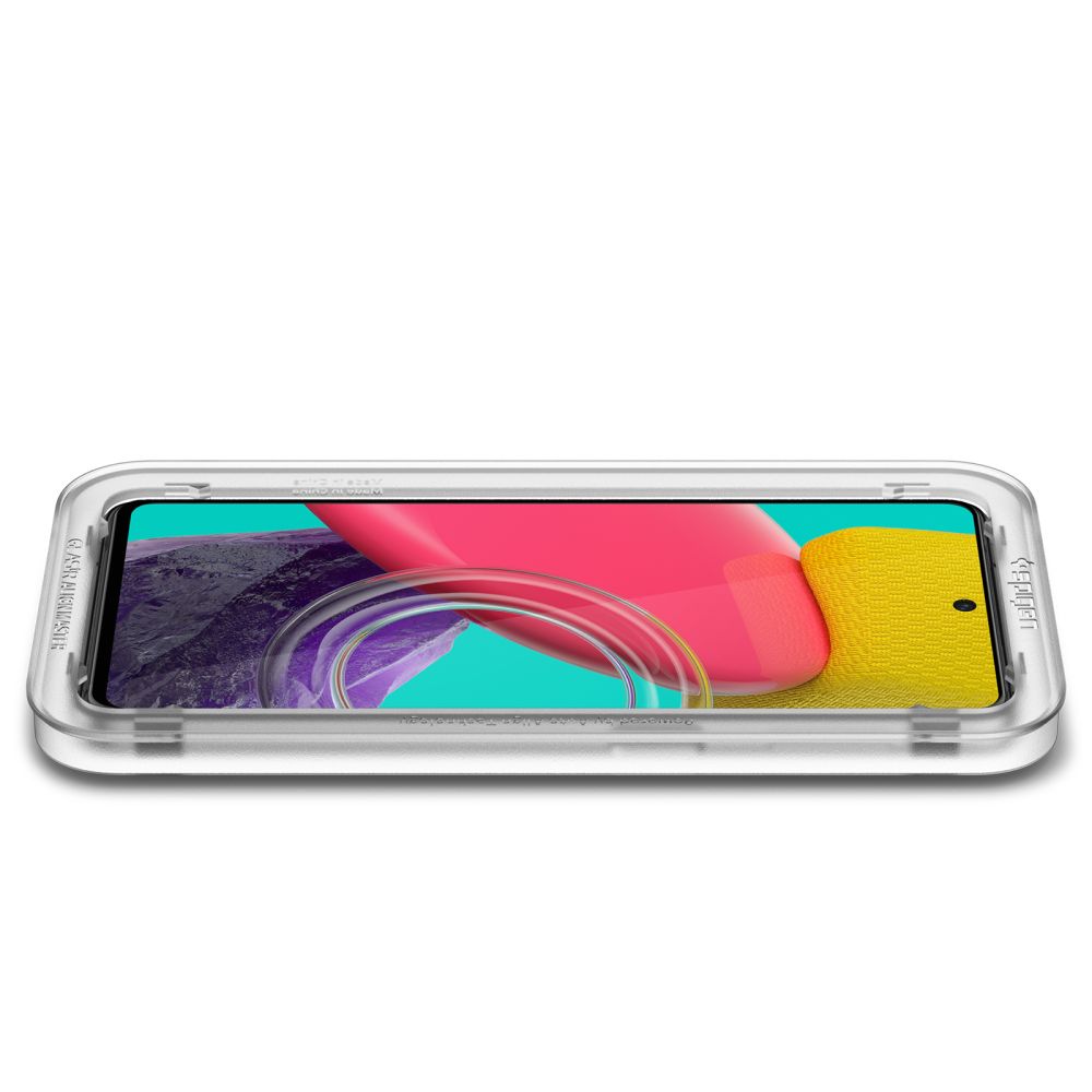 Spigen GlastR Align Master Screen Protector for Samsung Galaxy M53 M536, Tempered Glass, Full Glue, Black